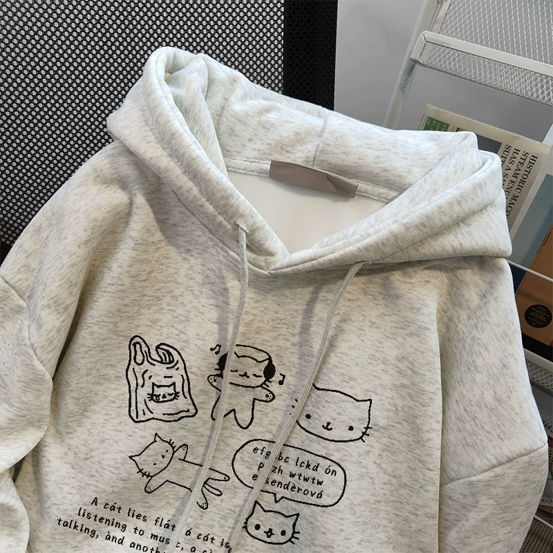Осенний ретро тонкий худи, американский стиль, oversize, для любимых