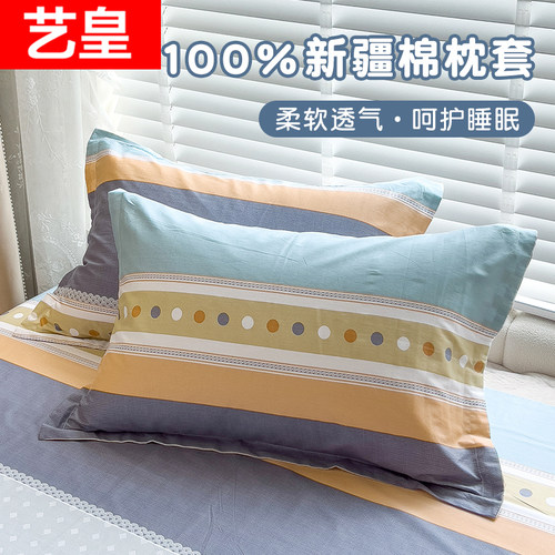 枕套一对装2026新款纯棉枕头套单个学生宿舍专用枕芯内胆套48x74 - 图1