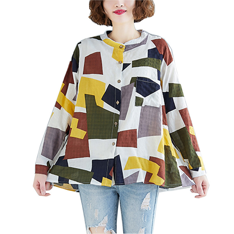 大码女装2020春季新款外穿洋气衬衫 媚娇兰大码女装