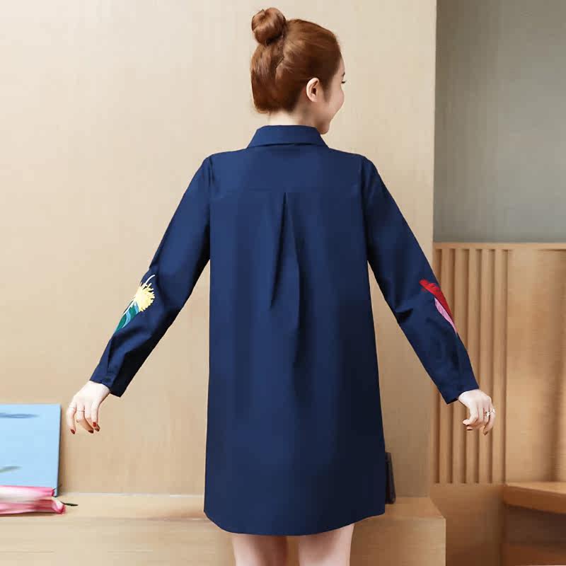 2019秋季新款大码女装宽松韩版衬衣 媚娇兰大码女装