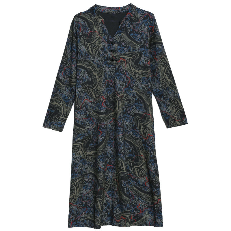 媚娇兰国风复古显瘦阔太太中打底裙 媚娇兰连衣裙