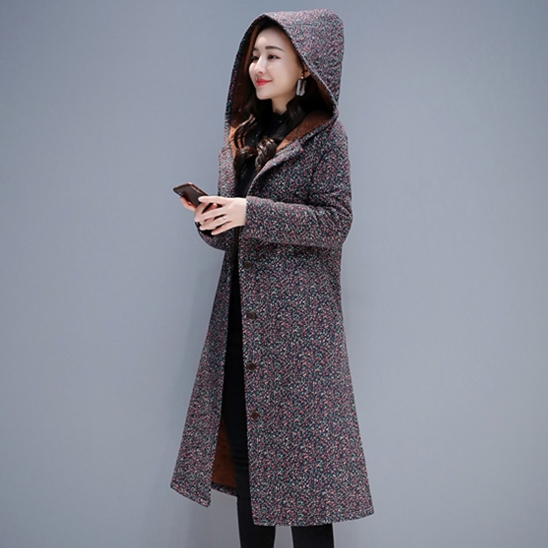 中国风棉麻秋冬大码女装妈妈风衣 媚娇兰大码女装