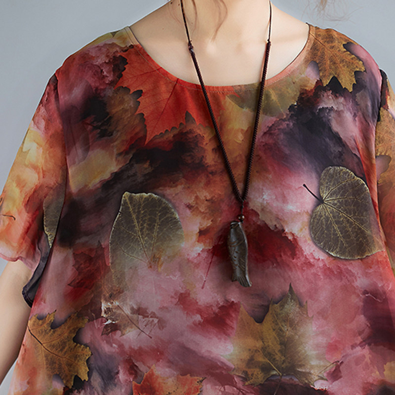 260斤大码夏加肥加大宽松雪纺遮肉 媚娇兰大码女装