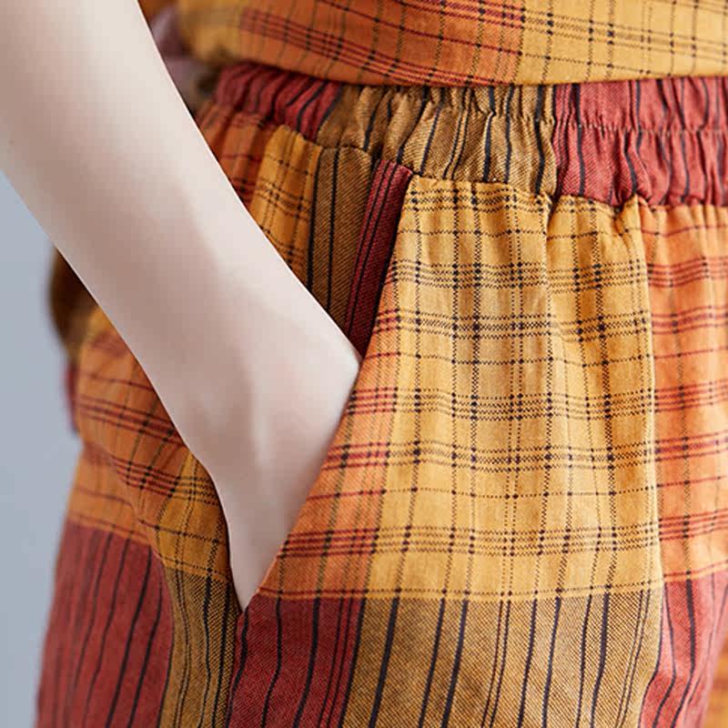 大码女装胖mm复古棉麻宽松短袖t恤 媚娇兰大码女装