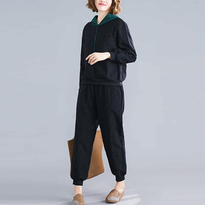 大码女装2019新款宽松显瘦连帽冬款 媚娇兰大码女装