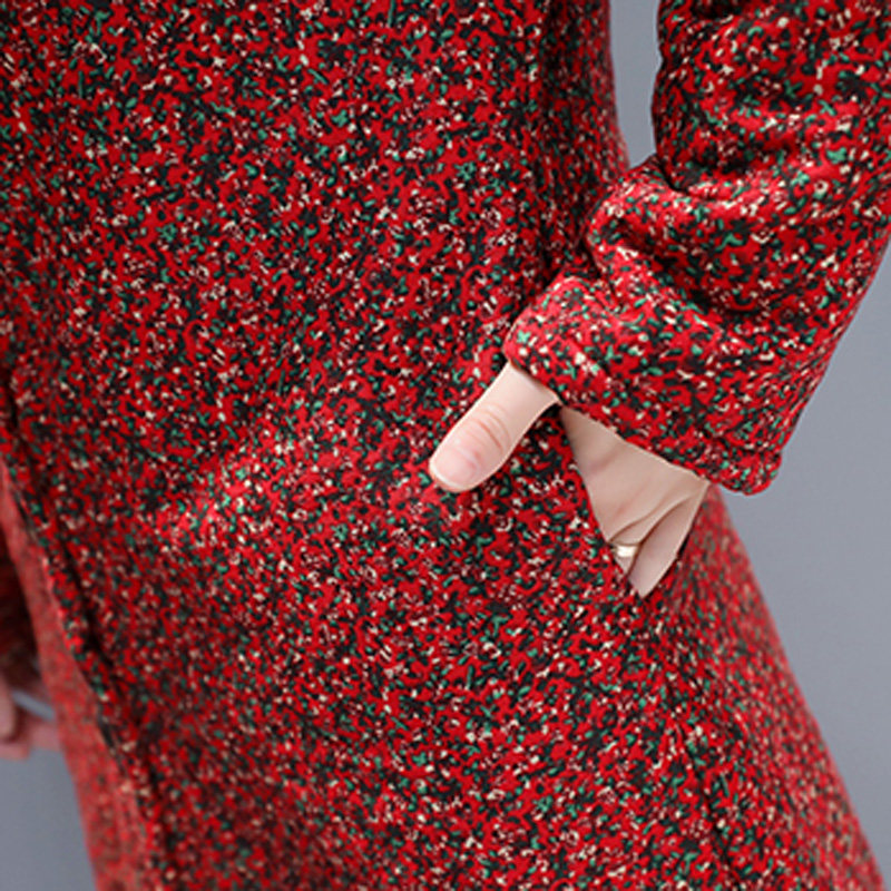 中国风棉麻秋冬大码女装妈妈风衣 媚娇兰大码女装