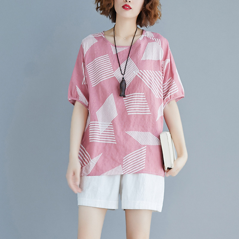 大码女装短袖夏装加肥加大遮肚t恤 媚娇兰大码女装