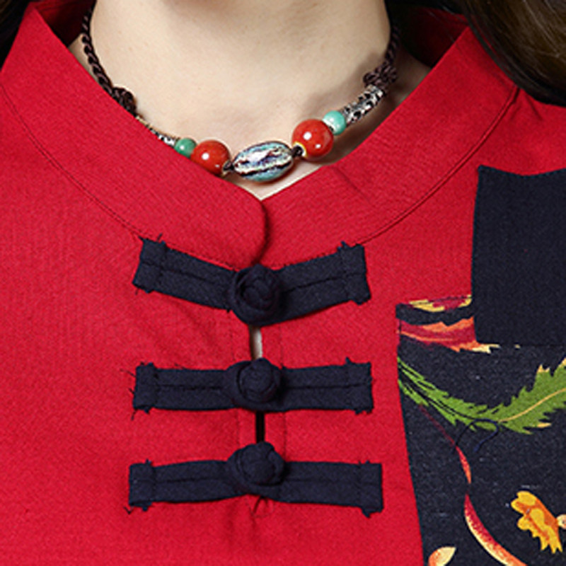 民族风连衣裙两件套t恤 媚娇兰大码女装