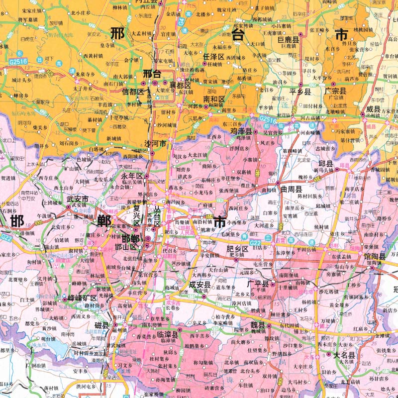 河北省地图 2024新版高清印刷折叠便携城市交通路线行政区化石家庄廊坊唐山市约106*75厘米星球地图出版社正版新版-图1