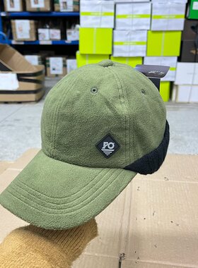 棒球帽绒面保暖纯棉护耳鸭舌帽