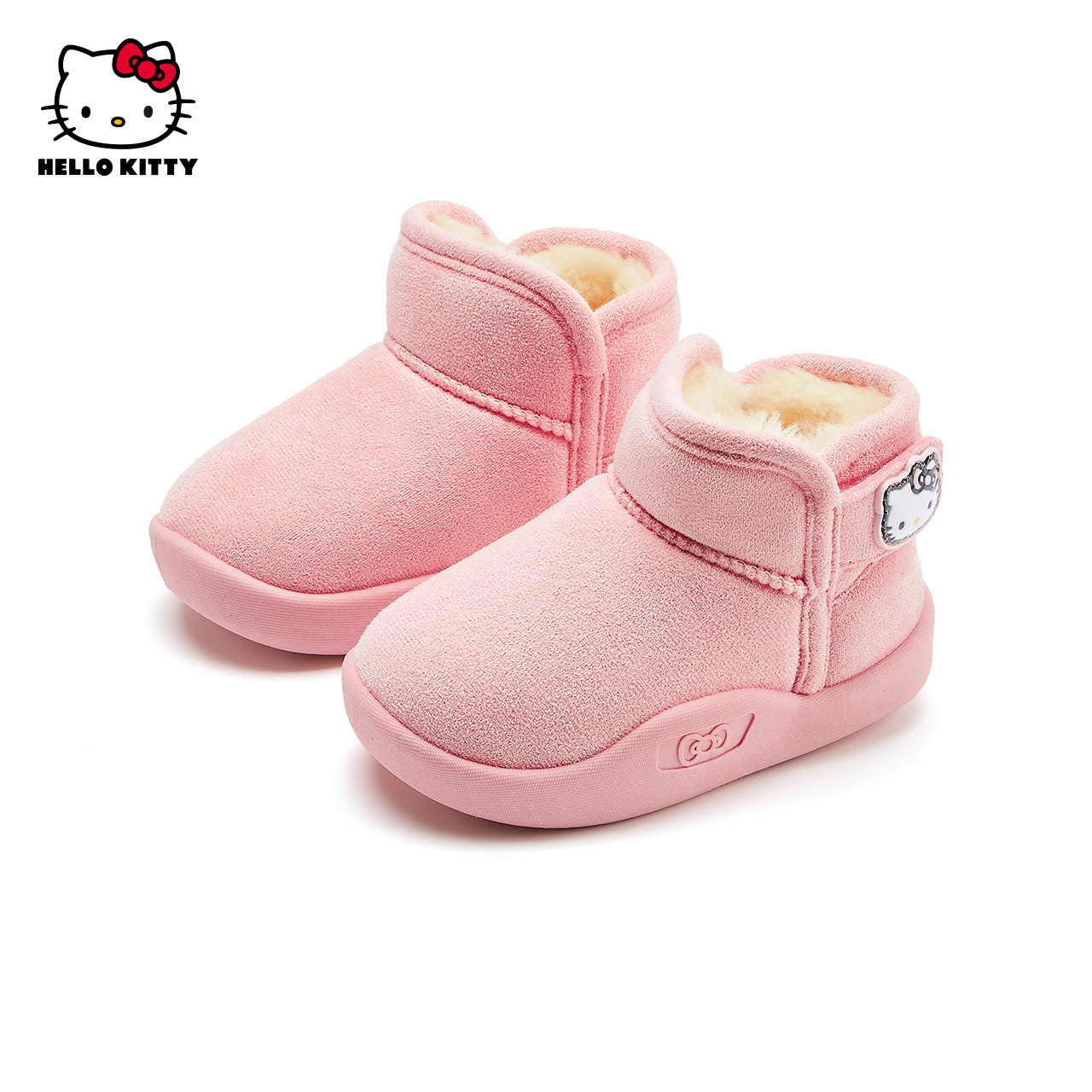 hellokitty童鞋女童大棉鞋冬季新款儿童棉靴加绒皮毛一体靴,淘宝优惠券,粉丝福利购,淘宝优惠卷