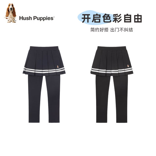 暇步士童装女童假两件裙裤中大童打底裤春秋新品儿童百褶裙裤 - 图2