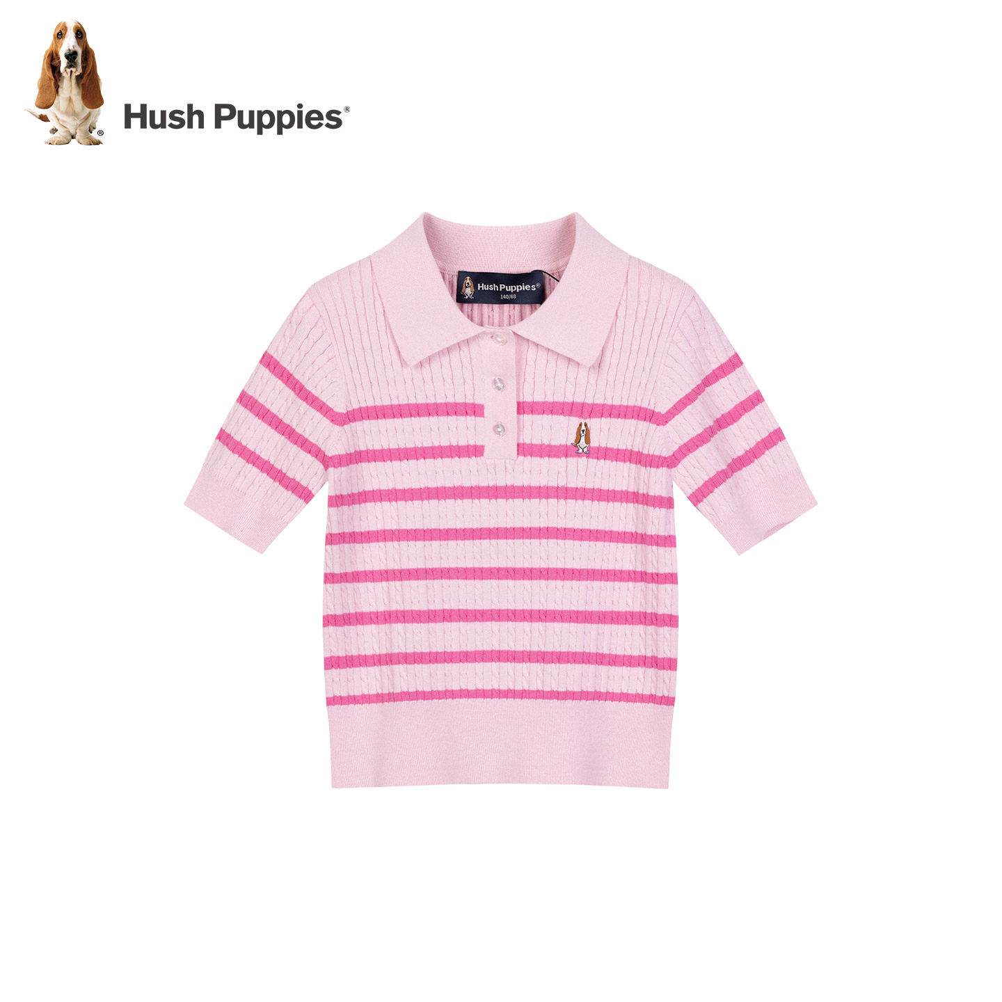 暇步士童装女童POLO衫26春夏新款大童条纹短袖T恤儿童简约上衣,淘宝优惠券,粉丝福利购,淘宝优惠卷