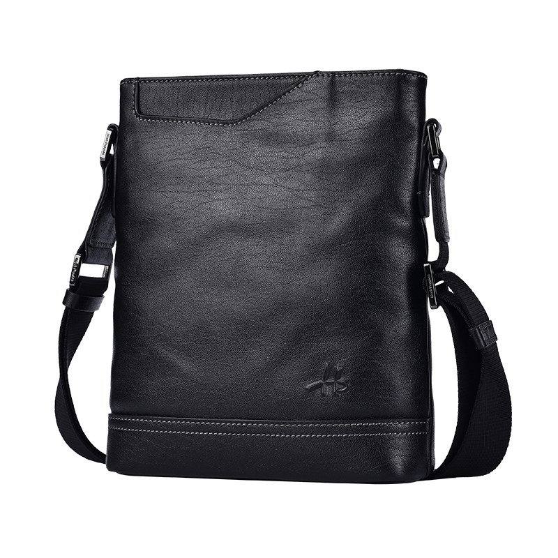 暇步士新款真皮青年男士竖款单肩包 暇步士箱包男士包袋