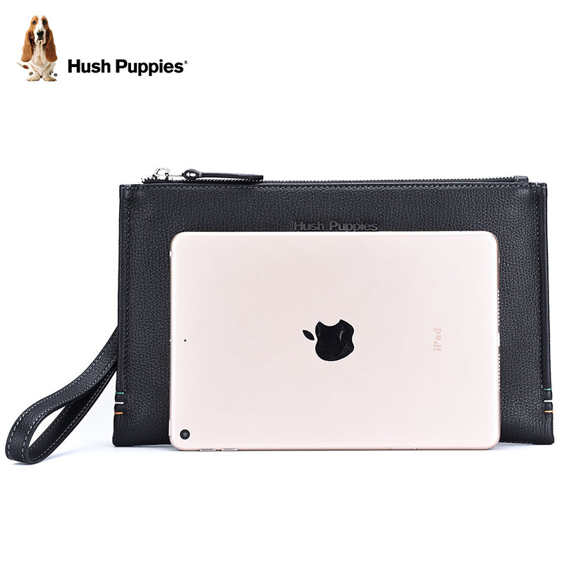 暇步士头层牛皮大容量男休闲手拿包 暇步士箱包男士包袋