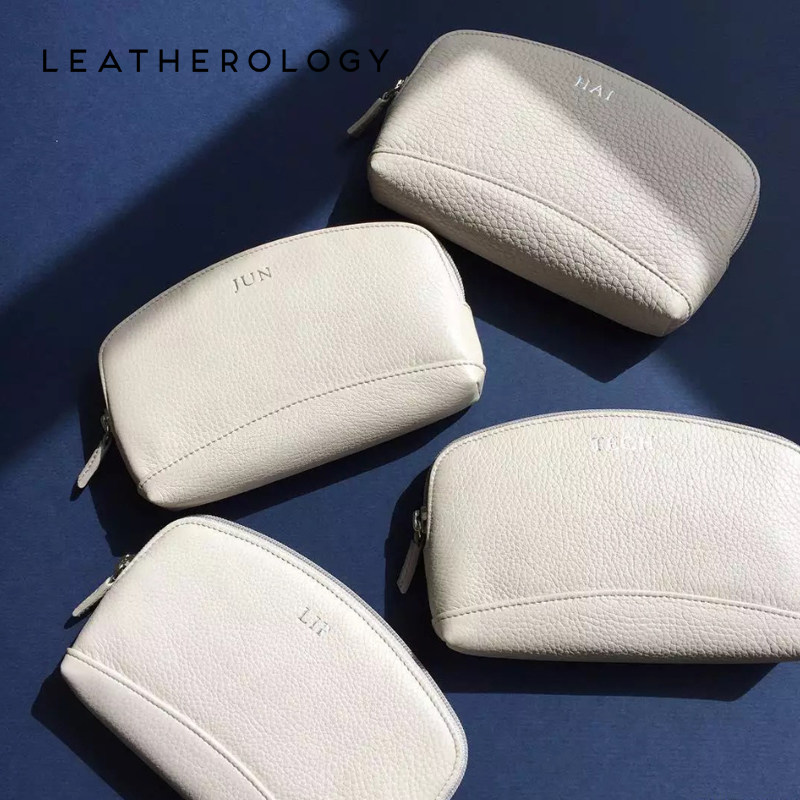 leatherology真皮小贝壳便携化妆包 leatherology女士包袋