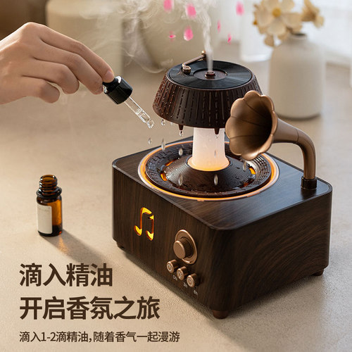 2026新款香薰加湿器家用静音客厅卧室办公桌面小型USB香薰机精油高颜值复古摆件氛围灯实用喷香乔迁生日礼物 - 图2