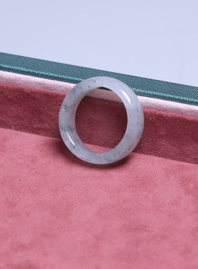珪宝和田玉籽料青花戒指19.6mm