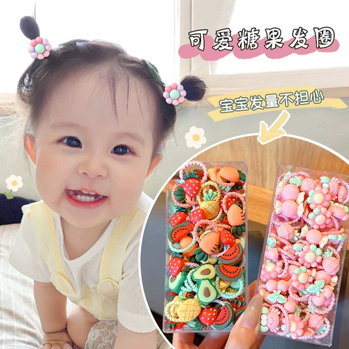 Детский безвредный маленький аксессуар для волос, эластичная резинка для волос, не повреждает волосы