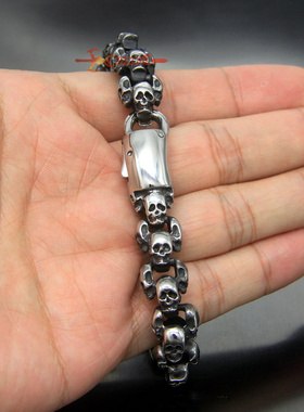 铸造抛光手链钛钢朋克男