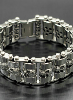 不褪色不过敏手链不锈钢霸气朋克