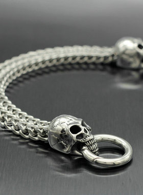 欧美风鬼头男士饰品手链