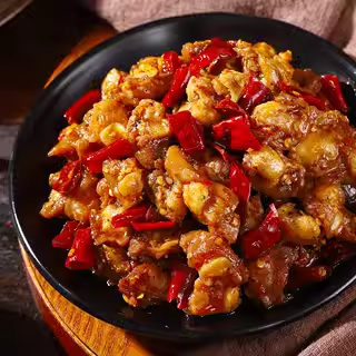 肖三婆特色兔丁鸡丁混炒四川美食麻辣鸡肉鲜零食寝室宿舍解馋小吃,淘宝优惠券,粉丝福利购,淘宝优惠卷