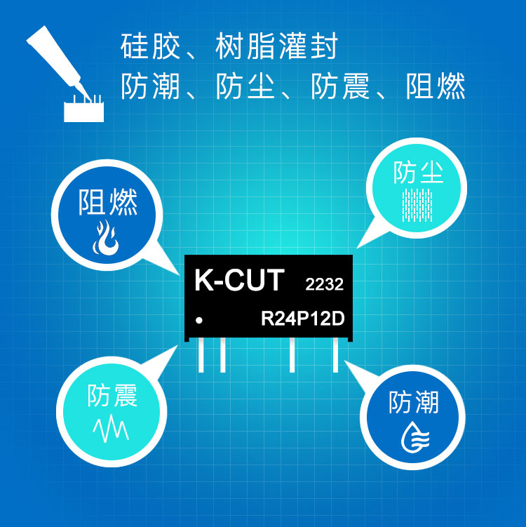 R24P12D定电压24V转±12V±42mA隔离非稳压双路输出DC-DC电源模块-图1