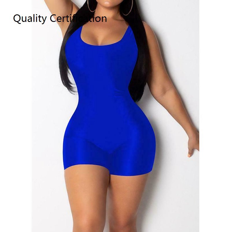 Sleeveless Romper Stretch Top Women Ladies Bodysuit Jumpsuit - 图2