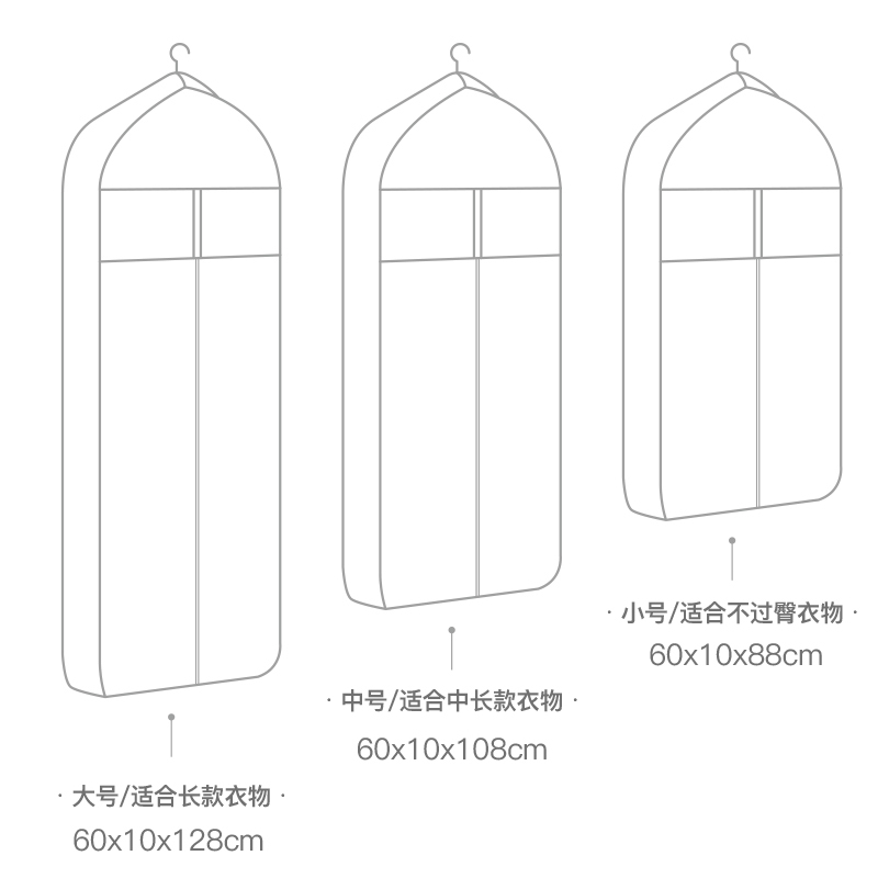 加厚皮草罩挂衣袋防尘套透气真丝衣服罩衣柜挂式家用水貂皮防尘罩 - 图3