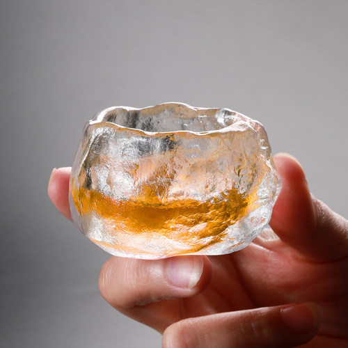 冰冻烧琉璃杯主人杯功夫小茶杯日式品茗杯玻璃杯单李子柒同款杯子 - 图2