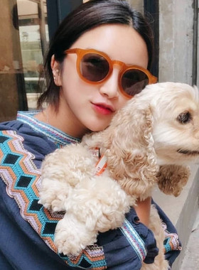 韩国ulzzang黄色潮原宿修脸墨镜