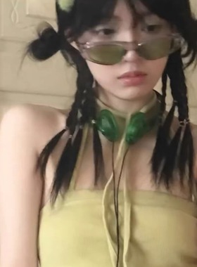 装酷一下绿色灰框墨镜女高级感方脸大脸圆脸显瘦搭配亚文化太阳镜