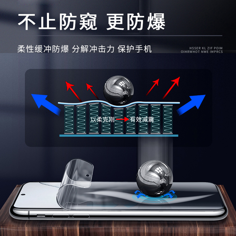 三星note10防窥膜note10+钢化水凝膜nt10十手机全屏覆盖曲面防偷窥偷窃高清抗蓝光防摔防指纹保护贴膜全包边 - 图1