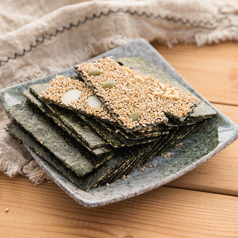 海苔夹心脆500g袋装芝麻夹心大海苔 推勇食品海苔系列