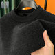 Pullover chenille round neck pill-proof sweater