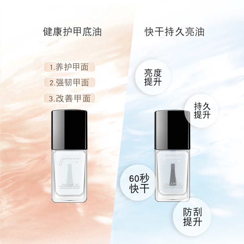 一然化妆品旗舰店护甲油透明色指甲油女营养液滋养修复防断裂底顶亮油封层护理边缘0