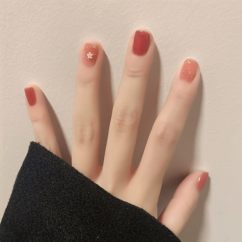 一然化妆品旗舰店酒红色指甲油女年新色可剥撕拉免烤快干持久孕妇秋冬色系显白1