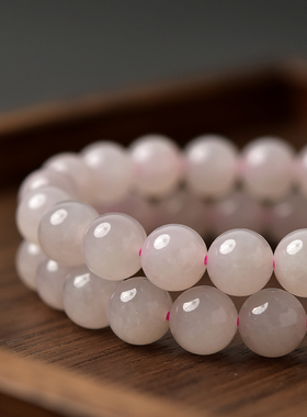 宏杰和田玉藕粉手链女