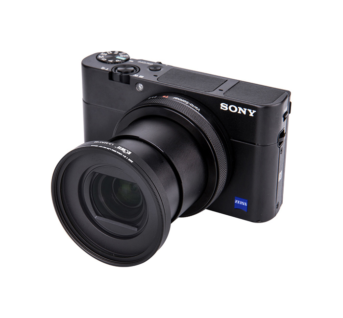 集卫适用于SONY索尼黑卡RX100M2 RX100M3 RX100M4 RX100M5 RX100M5A滤镜转接环UV镜CPL偏振镜头盖配件-图0