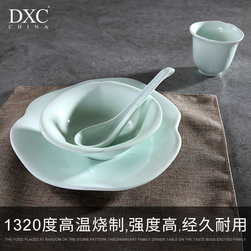 创意酒店陶瓷餐具 中式餐厅摆台 饭店碗盘套装 斋菜餐具 碗碟套装,淘宝优惠券,粉丝福利购,淘宝优惠卷