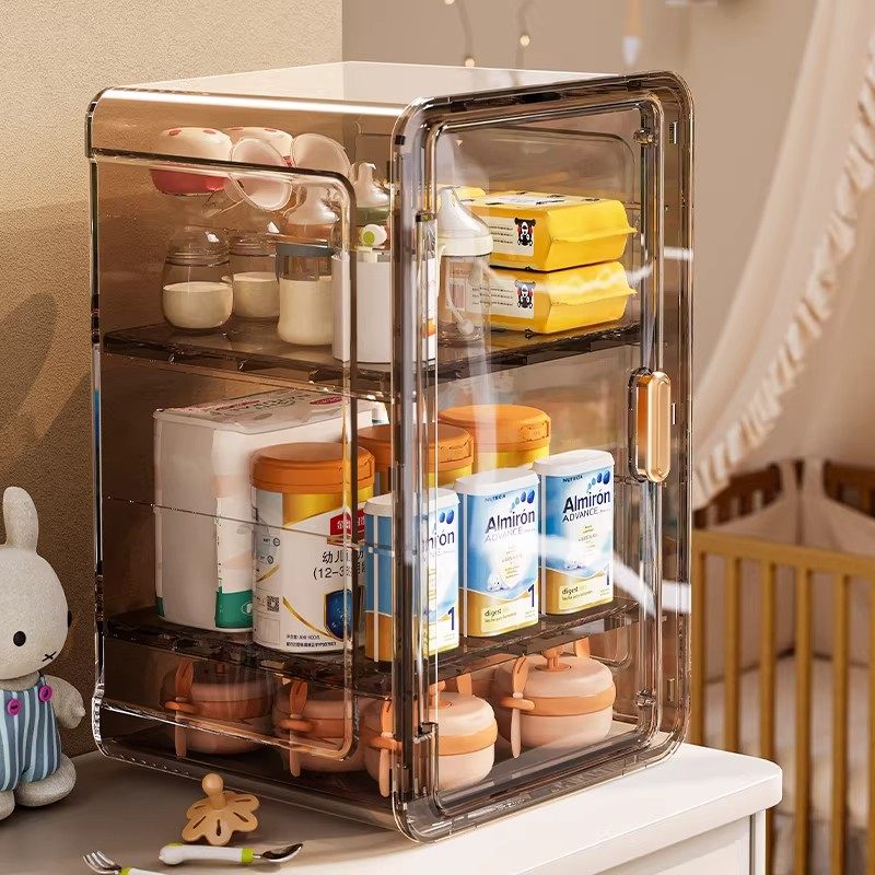 日本奶瓶收纳盒婴儿辅食工具专用置物架宝宝餐具防尘沥水收纳箱柜,淘宝优惠券,粉丝福利购,淘宝优惠卷