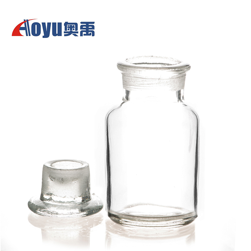 透明广口瓶茶色广口试剂瓶60ml125ml250ml500ml1000ml多规格玻璃棕色磨口瓶带盖子密封大口瓶化学实验仪器 - 图2