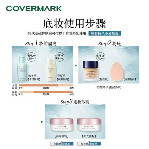 【回购券】COVERMARK粉底霜试色包植物精华防晒保湿美容修饰礼包 - 图3