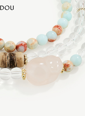 AJIDOU阿吉豆手链女天然水晶手串