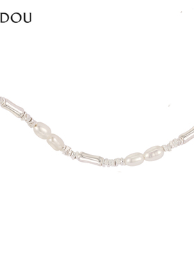 阿吉豆手链女S925银淡水珍珠手串