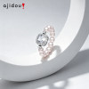 Ajidou Ring Women's Bubble Sugar Cube Pearl Tail Ring