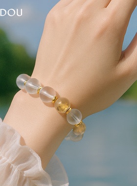 阿吉豆手串女款水晶串珠小众手链