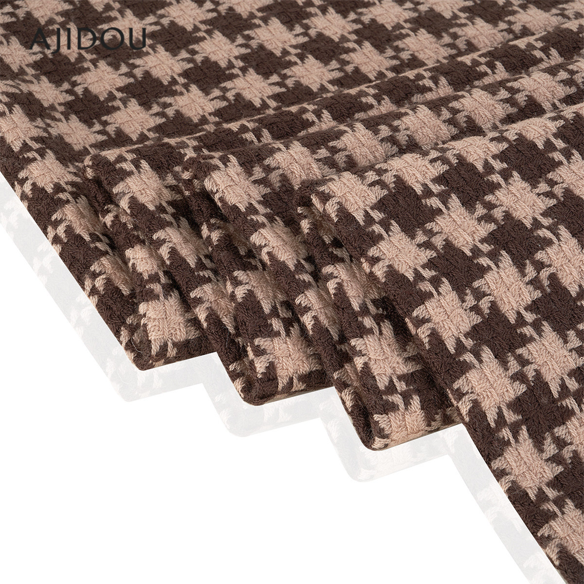 AJIDOU阿吉豆配饰女时尚柔软丝巾加厚保暖优雅围巾护颈千鸟格围巾,淘宝优惠券,粉丝福利购,淘宝优惠卷