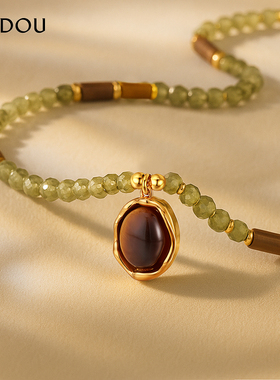 阿吉豆项链女复古时尚短复链